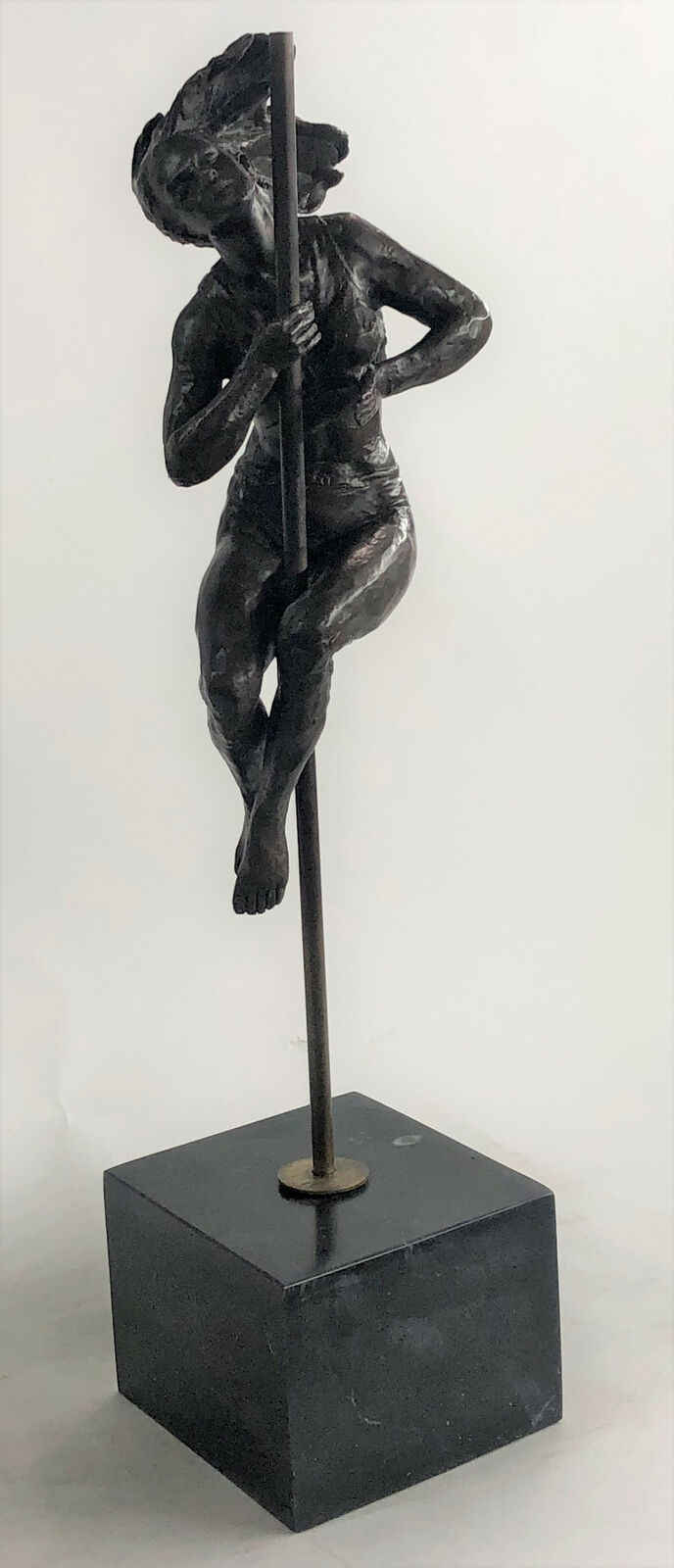 Large Modern bronze Sculpture Nude Acrobat Girl Abstract figurine marble Base