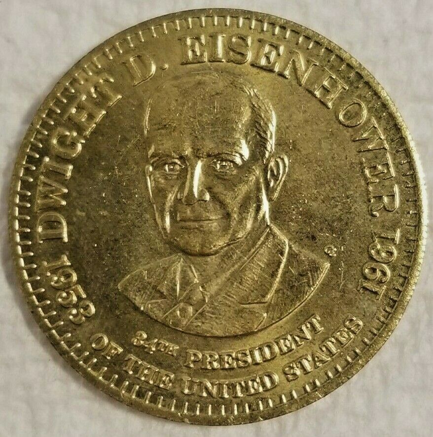Vintage US President 1 Inch Coin Token Dwight D. Eisenhower 