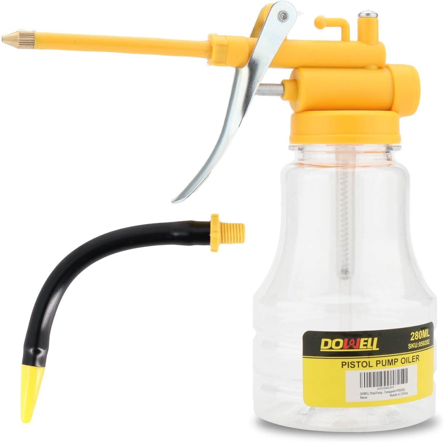 Â Pump Oiler Transparent Oil Can Lubrication Oil GunStright Flexible Spout200ml
