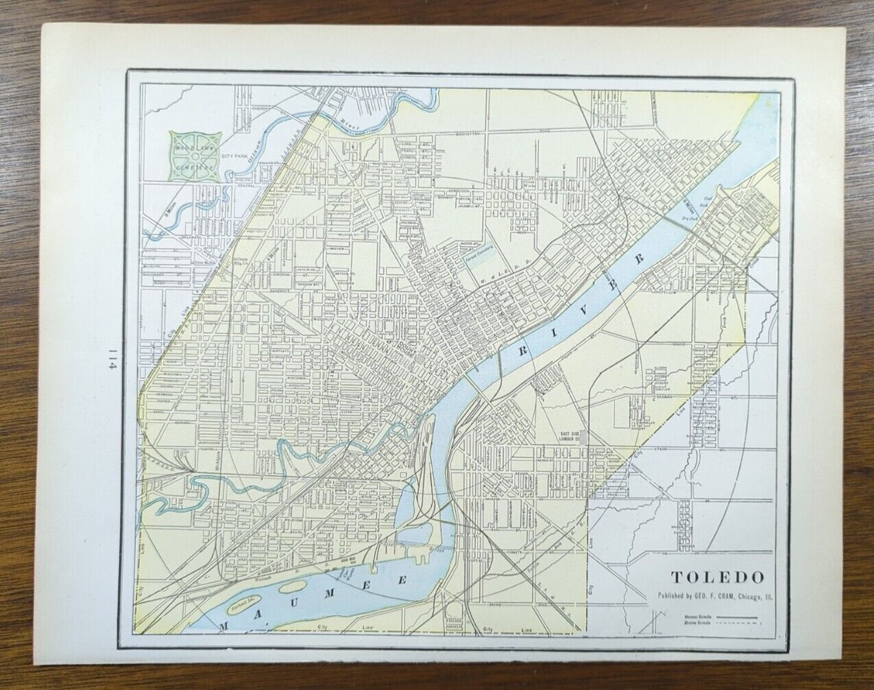 Vintage 1901 TOLEDO OHIO Map 14\