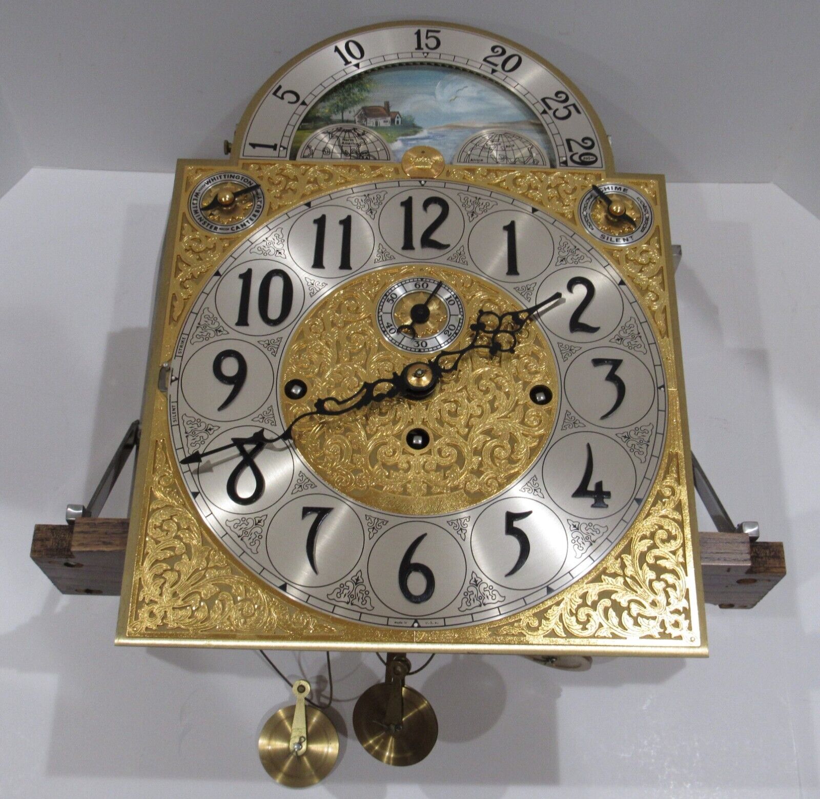 Herschede 9 Tube Grandfather Clock Movement Canterbury, Whittington, Westminster
