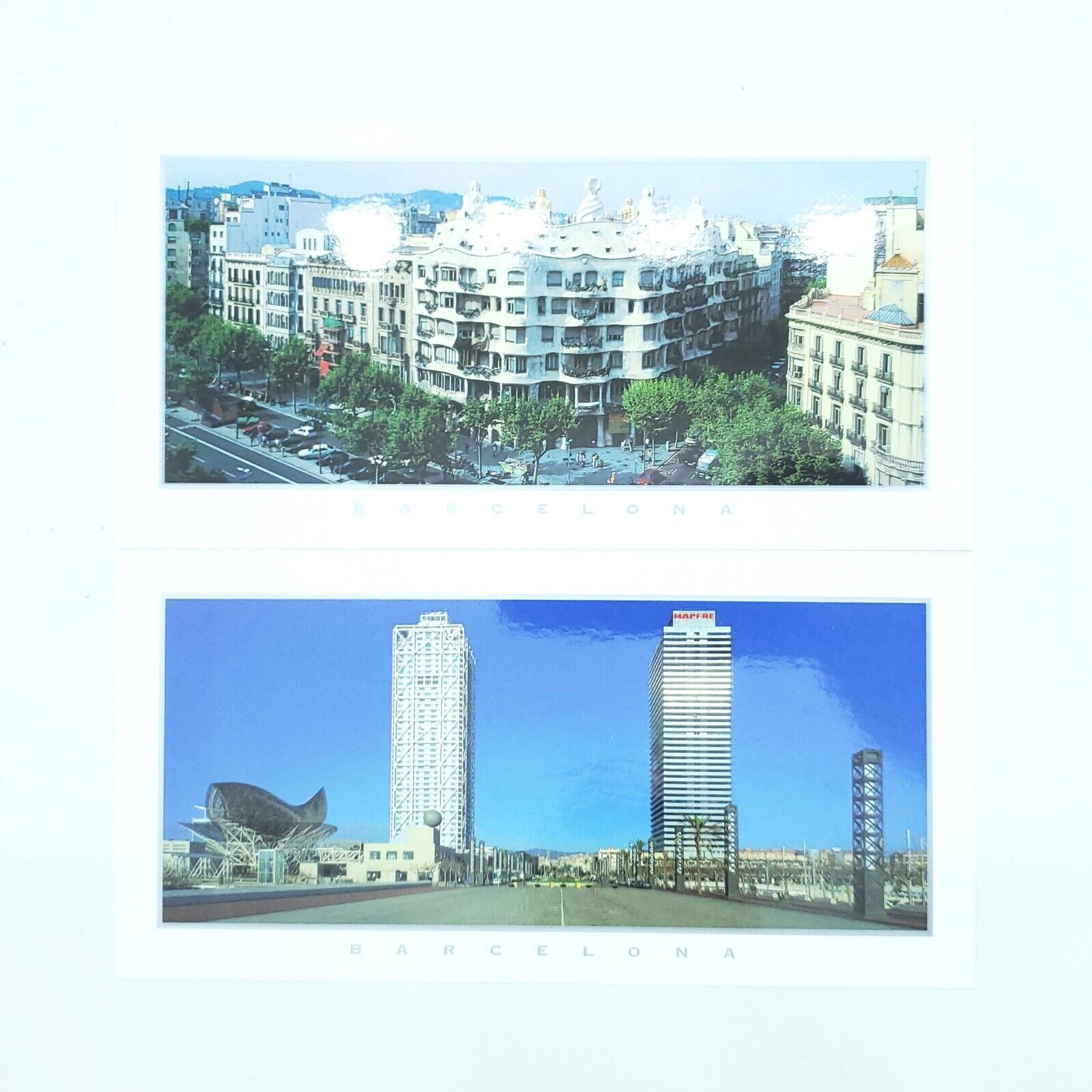 BARCELONA SPAIN Casa Mila & Hotel De Les Arts Postcards - Lot Of 2 Unused