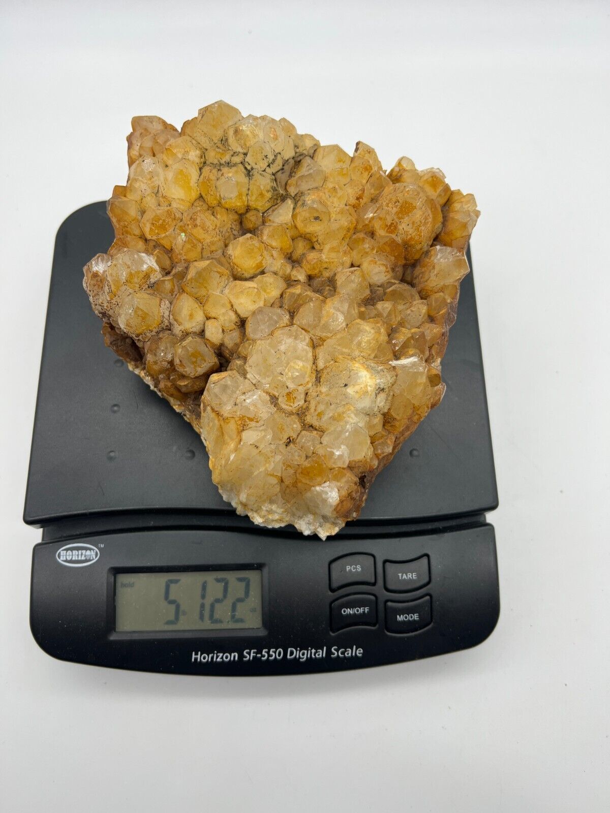 5.1LB Large Natural Clear Yellow Quartz Crystal Cluster Mineral