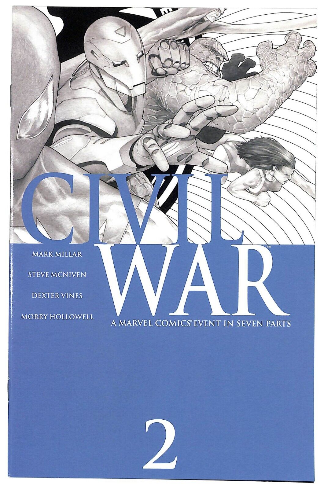 Civil War #2 3rd Print Sketch Variant Cover Marvel Comics 2006
