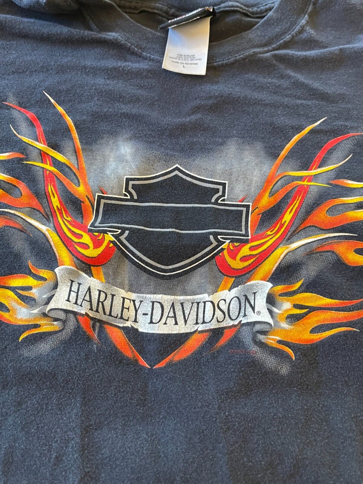 Harley Davidson T Shirt Men\'s Size Large Kersting\'s N Judson IN DBL graphics