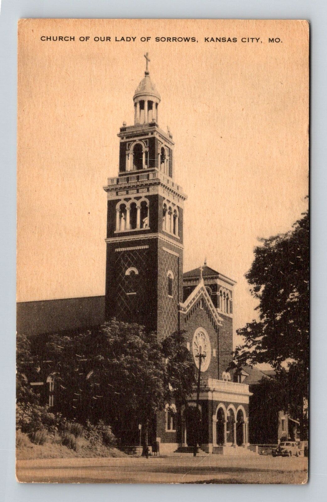 Kansas City  MO-Missouri, Church of Our Lady of Sorrows Vintage Postcard