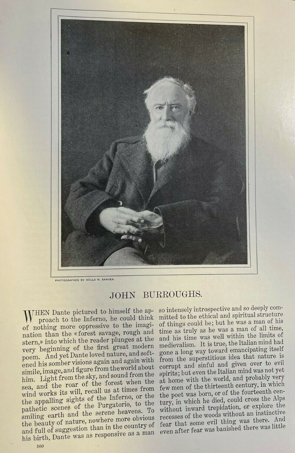 1897 Naturalist John Burroughs