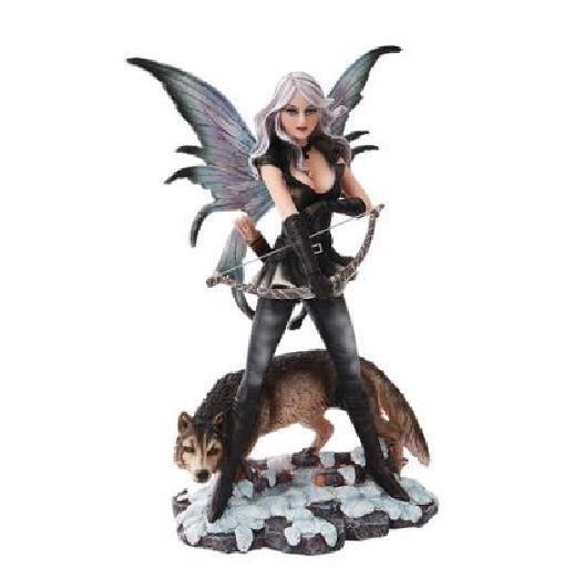 PT Pacific Giftware Hunting Fairy with Wolf Figurine