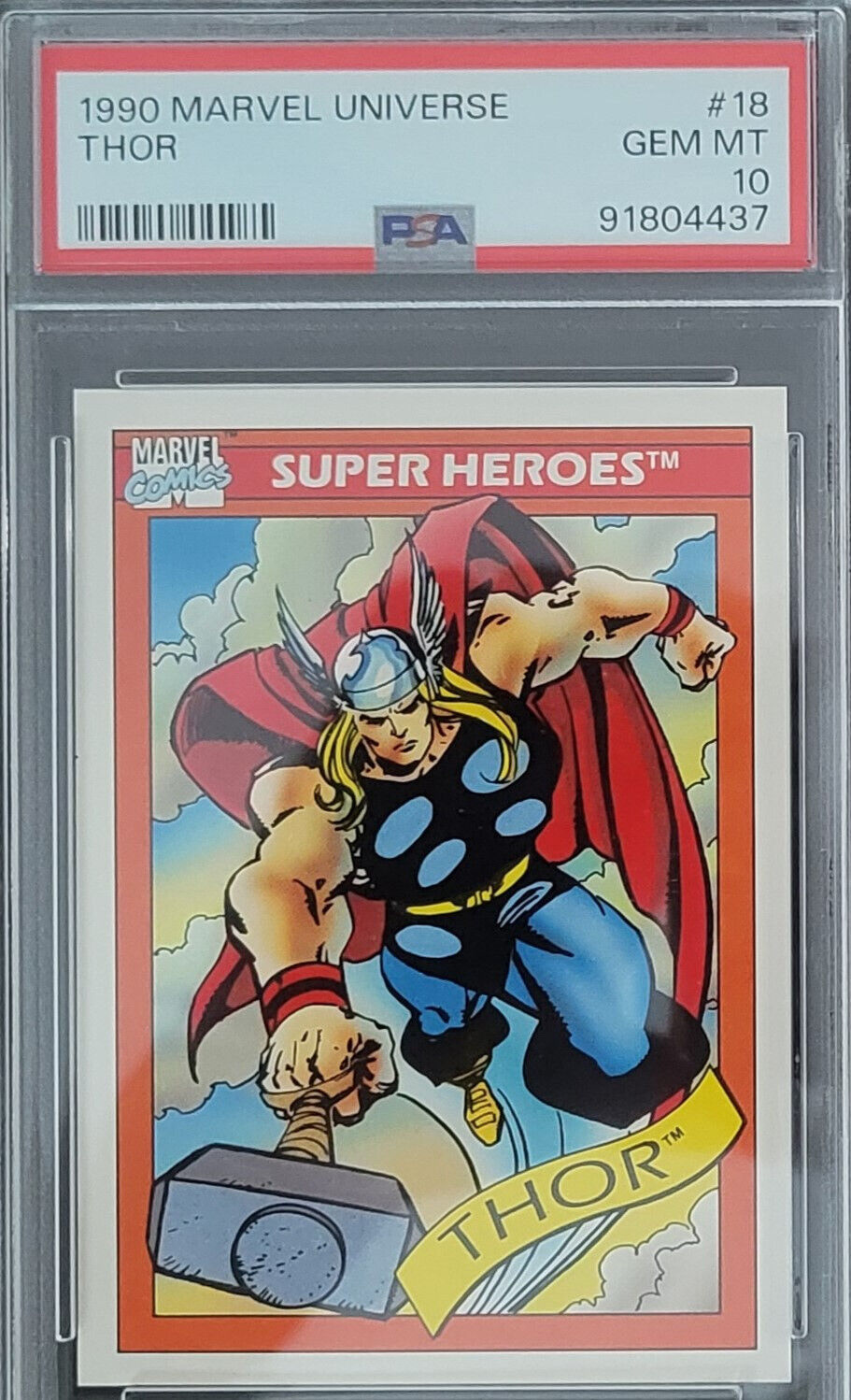 1990 Marvel Universe #18 Thor PSA 10 GEM MINT Rare