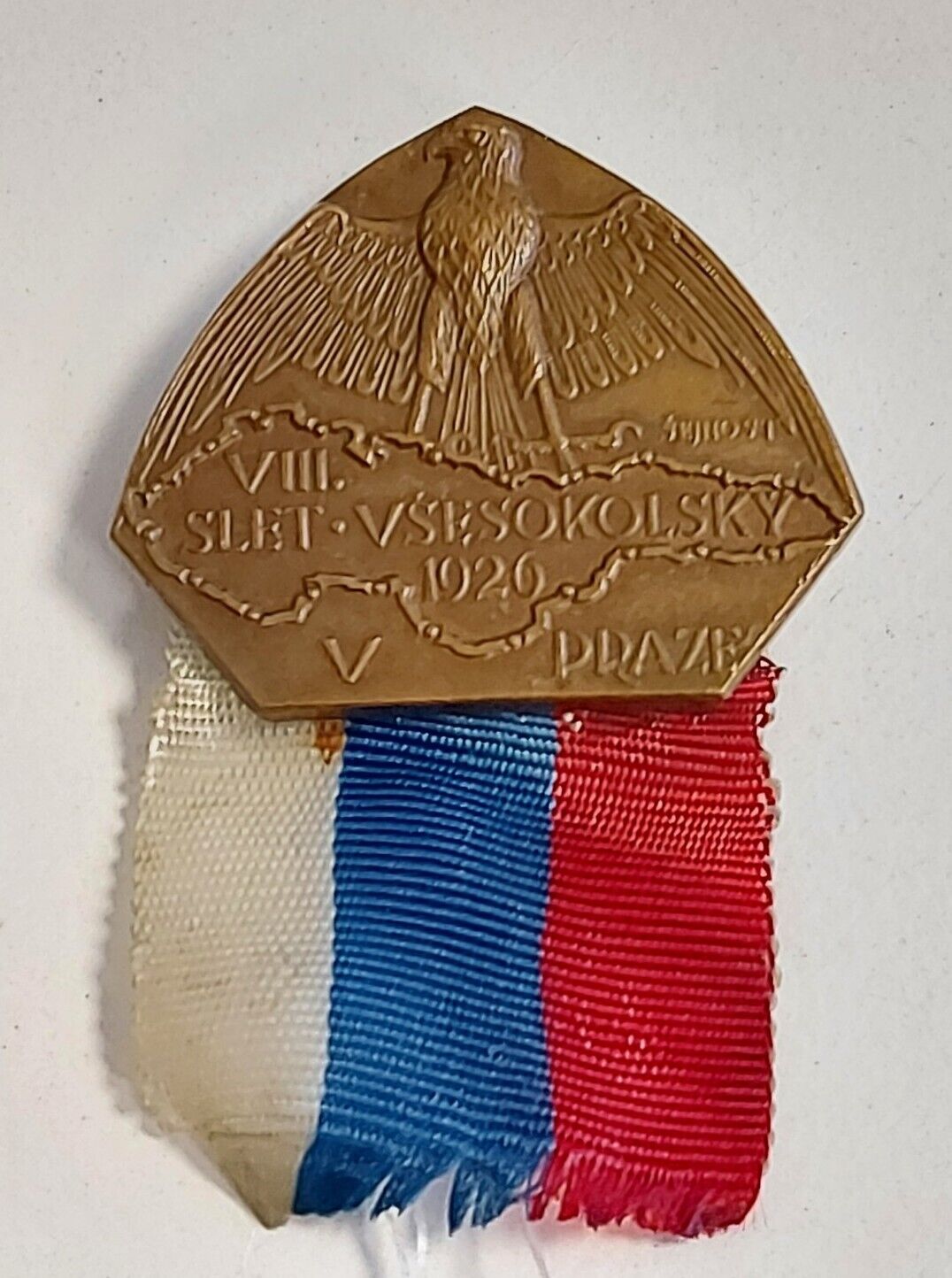 VIII. SLET VSESOKOLSKY V PRAZE, Praha 1926. Czechoslovaki vintage pin, badge 