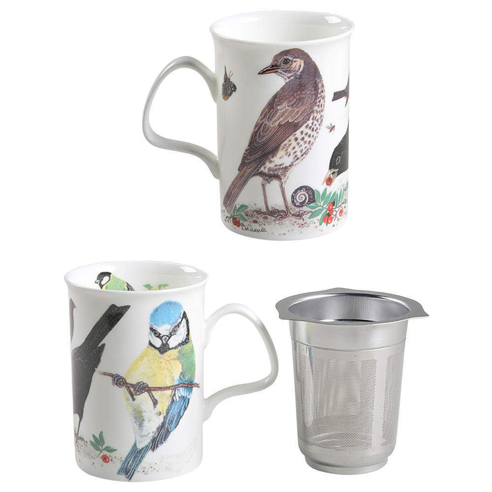 Roy Kirkham Garden Birds Lancaster Mug & Lid with Metal Infuser 10045157