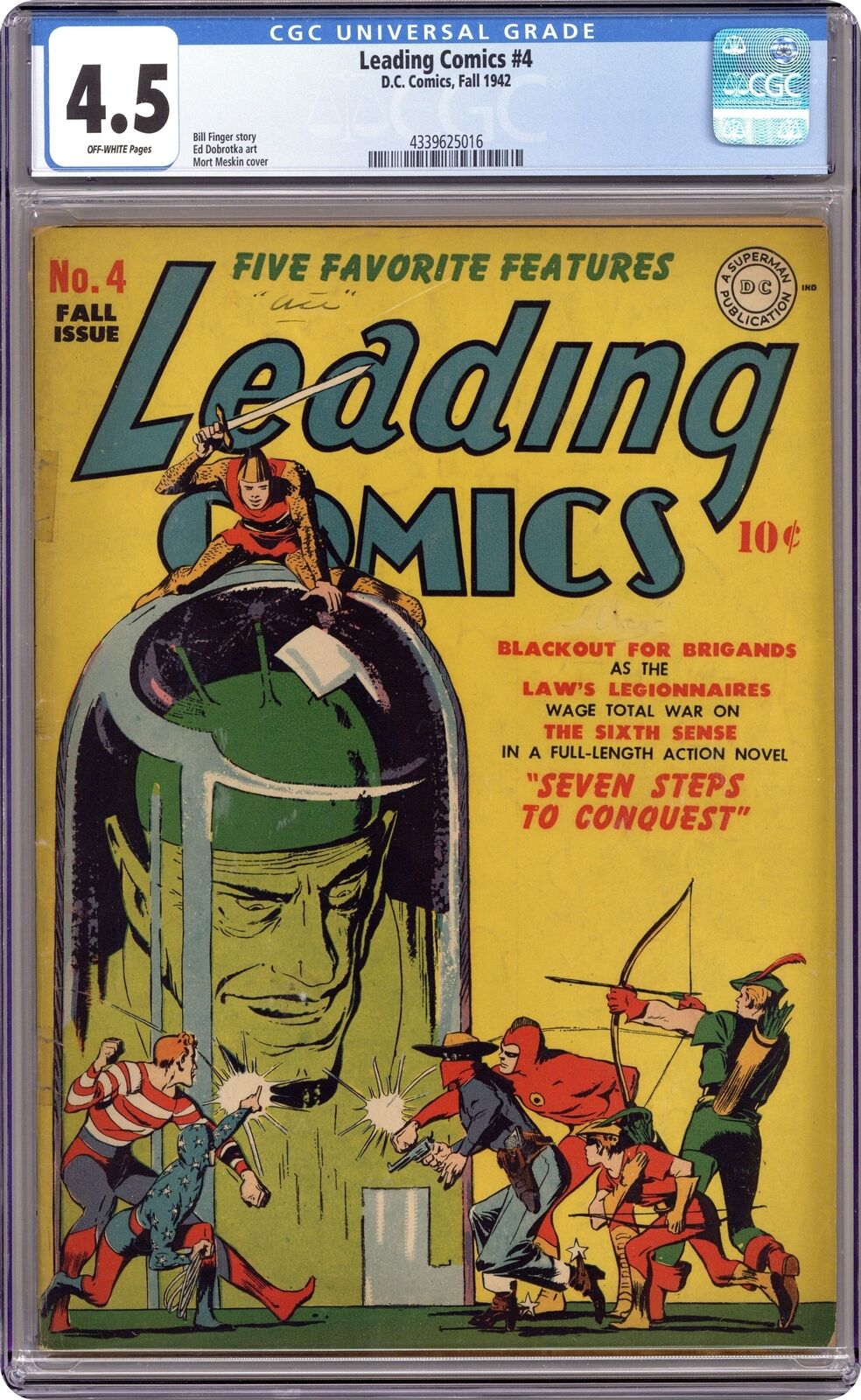Leading Comics #4 CGC 4.5 1942 4339625016