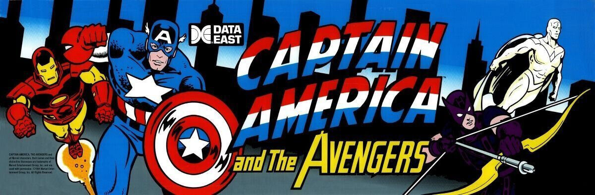 Captain America And The Avengers Arcade Marquee/Sign (26\