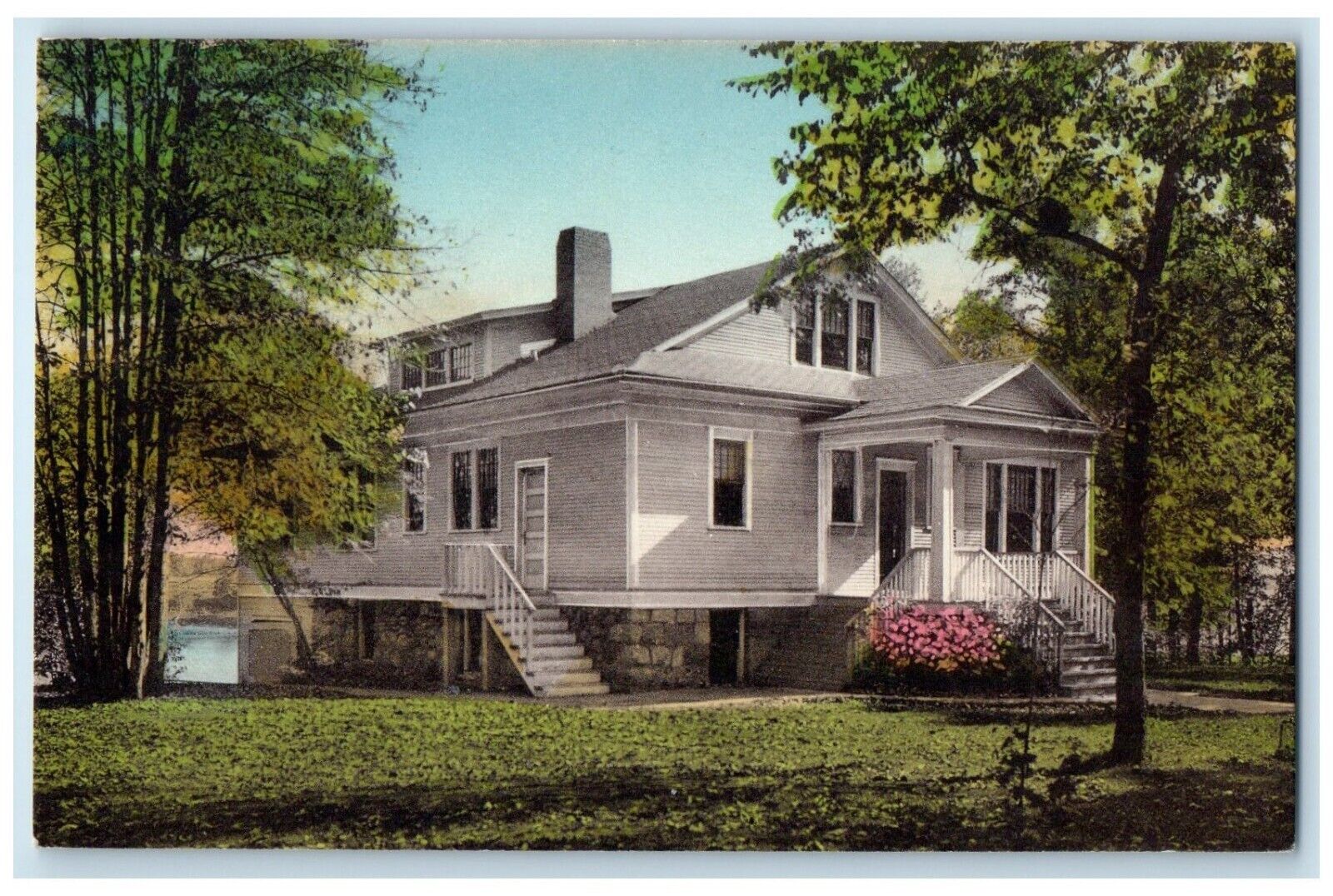 1947 Lindbergh Home State Park Exterior Little Falls Minnesota Vintage Postcard