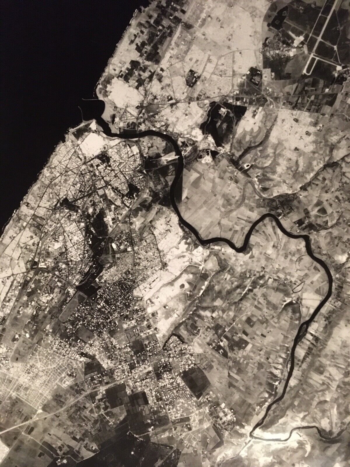 Superb Big/Large Photo Satellite Antique Original Spot 1986 Cnes Rabat Salted