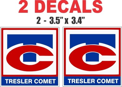 2 Square Tresler Comet Vinyl Decal