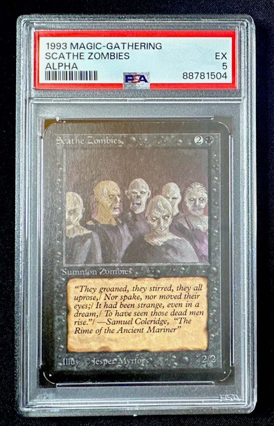PSA 5 Scathe Zombies Alpha Limited 1993 Magic The Gathering MTG EX Excellent