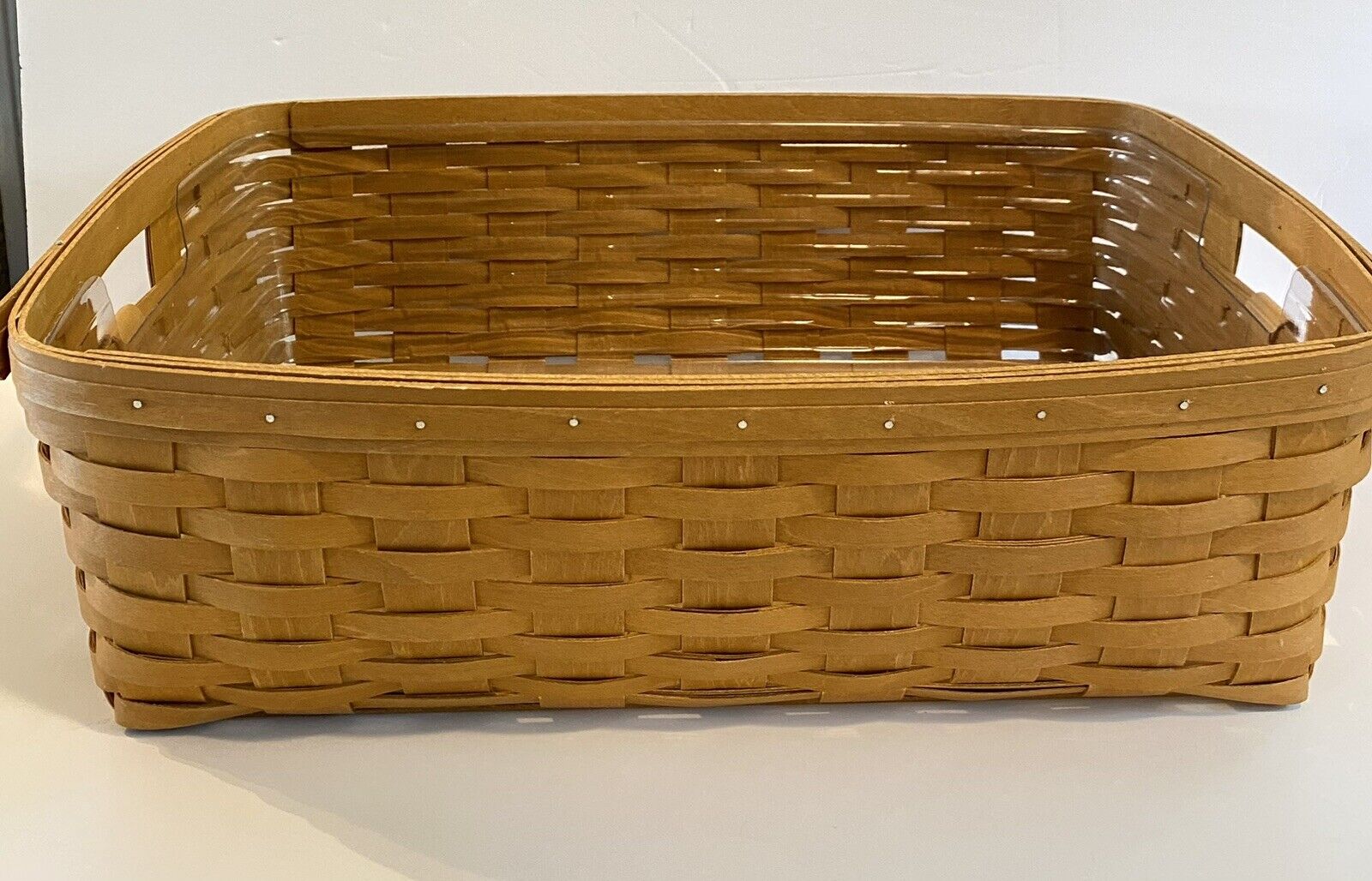 Longaberger Medium Stow Away Basket with Protector, Warm Brown, 2014