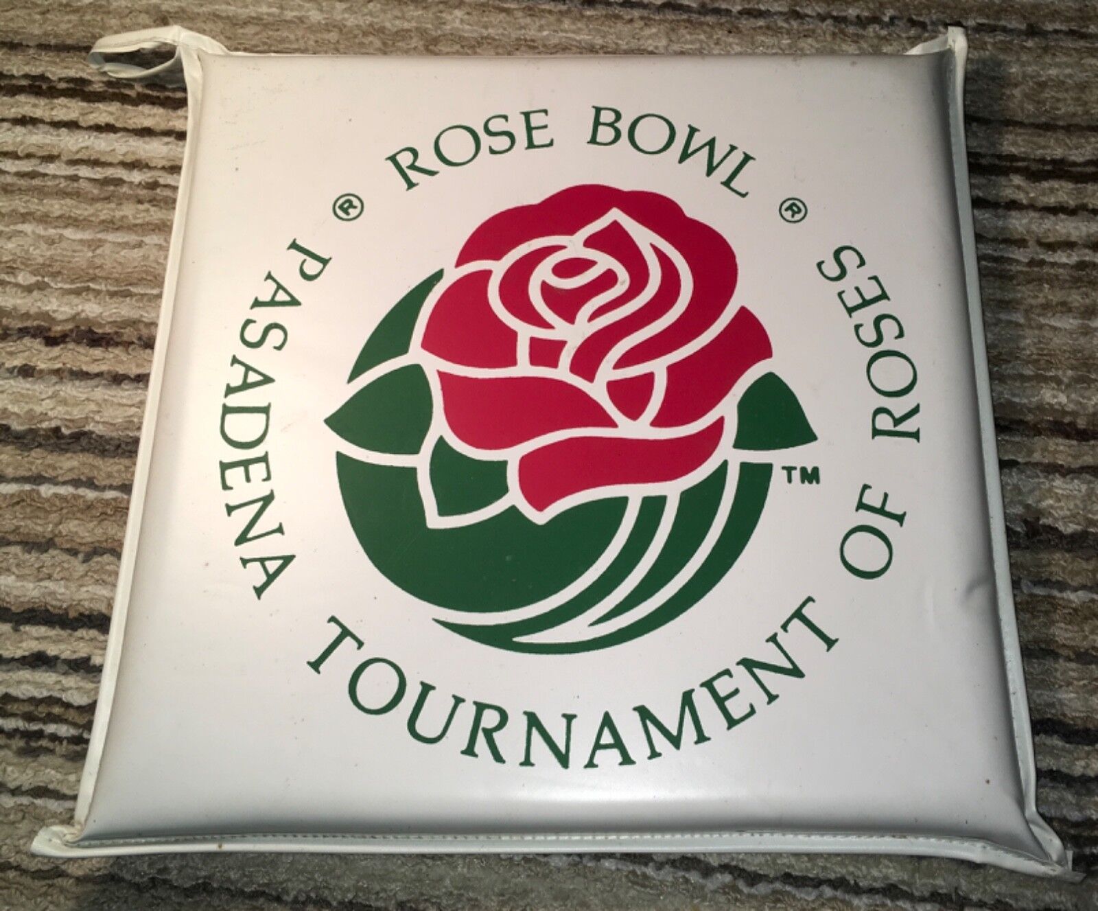 Vintage Big10 Big Ten PAC 10 Rose Bowl Seat Cushion Tournament Of Roses Pasadena