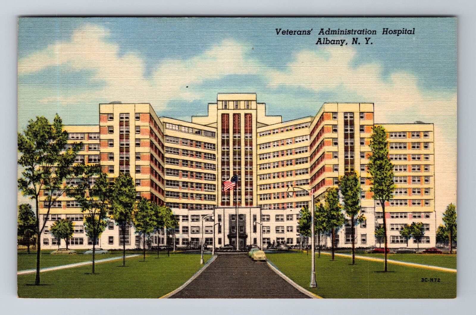 Albany NY-New York, Veterans Administration Hospital, Vintage Postcard