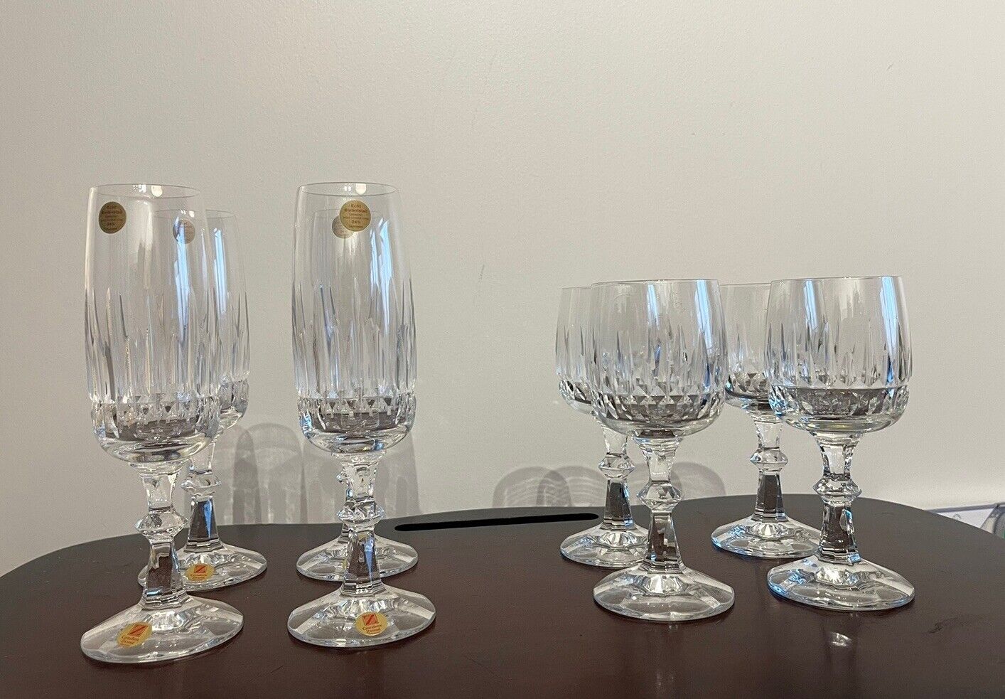 Vintage Royal Prestige Set Crystal Glasses Wine/Champagne