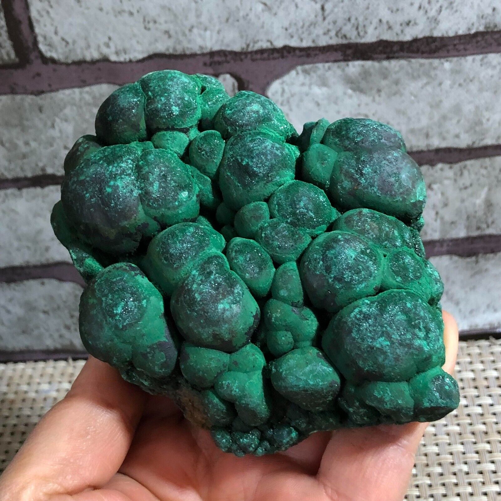 Natural glossy Malachite transparent cluster rough mineral sample 466g d5