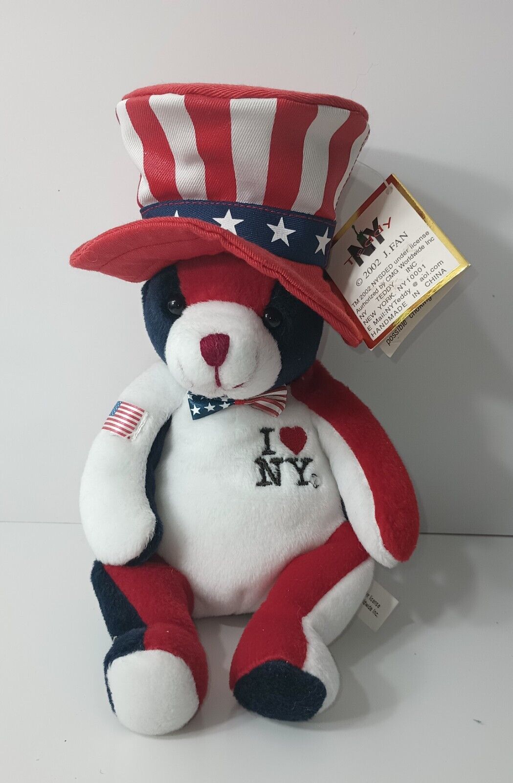 Vintage Patriotic Bear I Love New York Teddy 11\