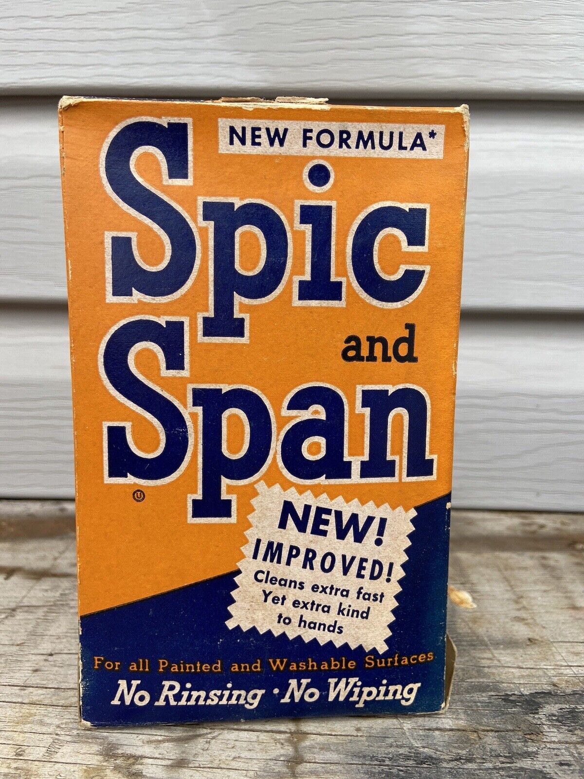 Vintage SPIC AND SPAN Powdered Floor Cleaner 1 LB Full Advertising 1950’s