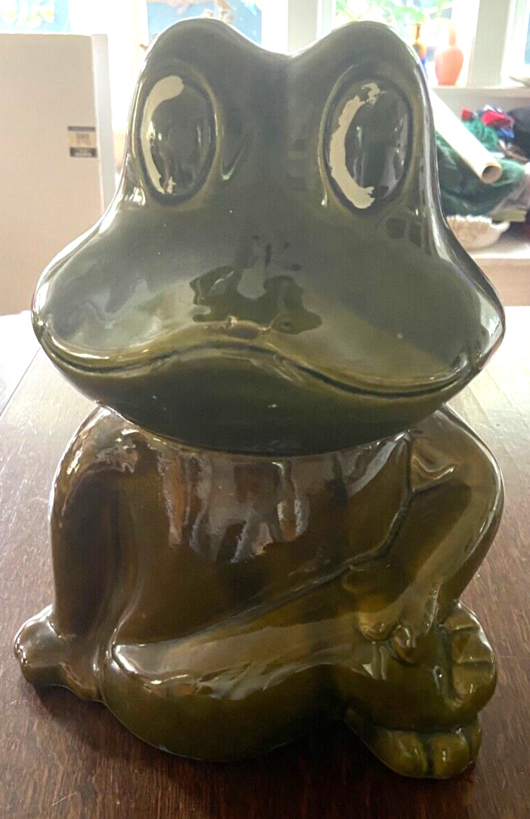 70s Vintage Neil the Frog Cookie Jar Sears Roebuck Made In The USA
