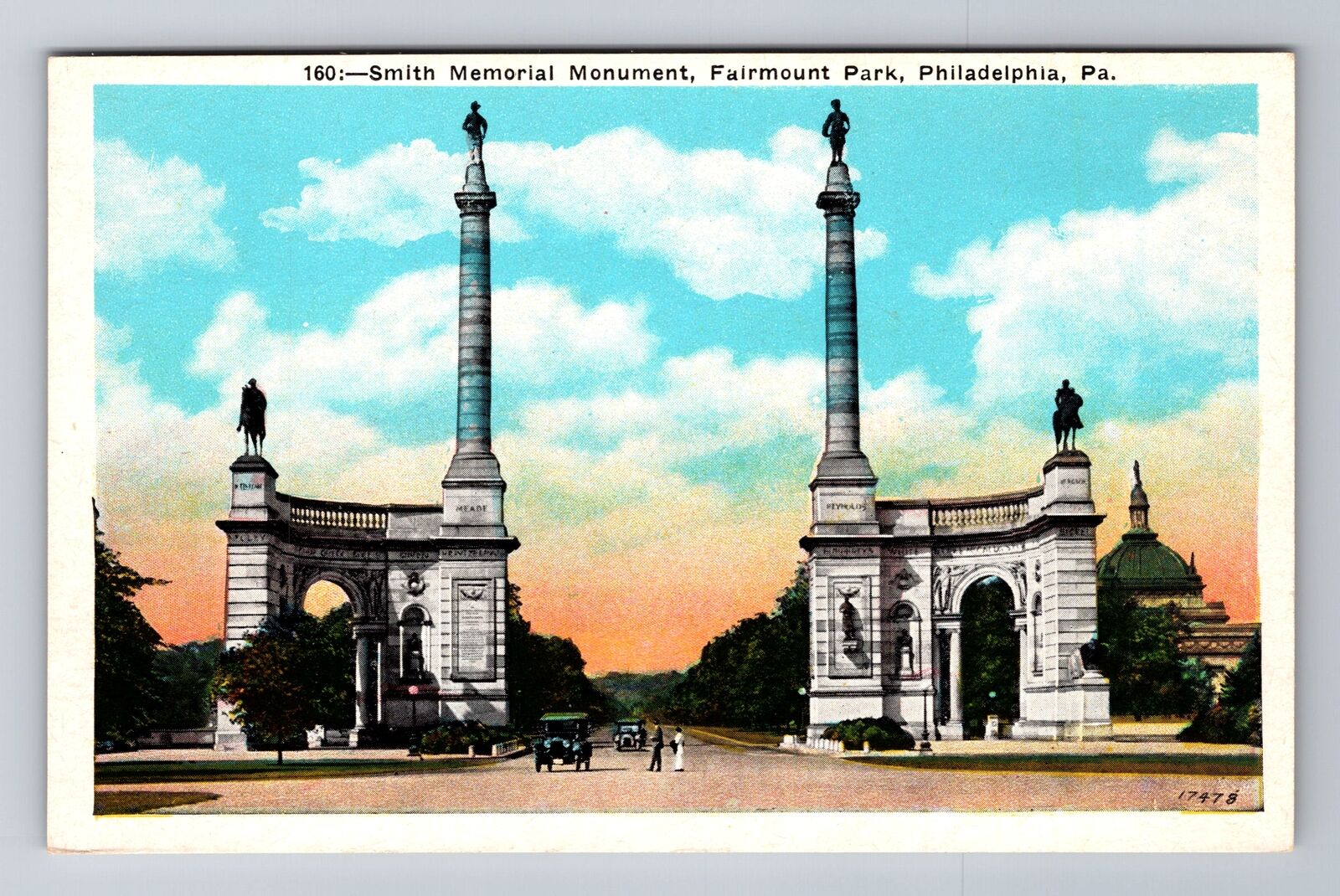 Philadelphia PA-Pennsylvania, Smith Memorial  Fairmount Park, Vintage Postcard