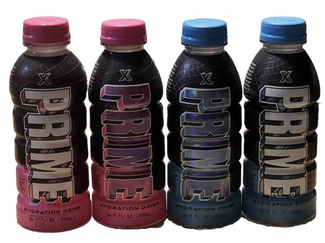 4 Bottles PRIME X Drink PINK AND BLUE 🏳️‍⚧️ Prime X Limited Edition