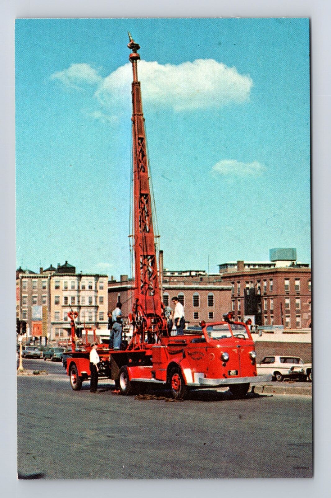 Boston MA-Massachusetts, Boston Fire Dept Tower No 1, Vintage Postcard