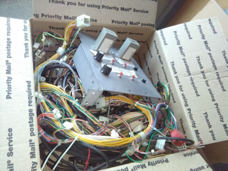 sega manx tt arcade pcb wires and test switch #12