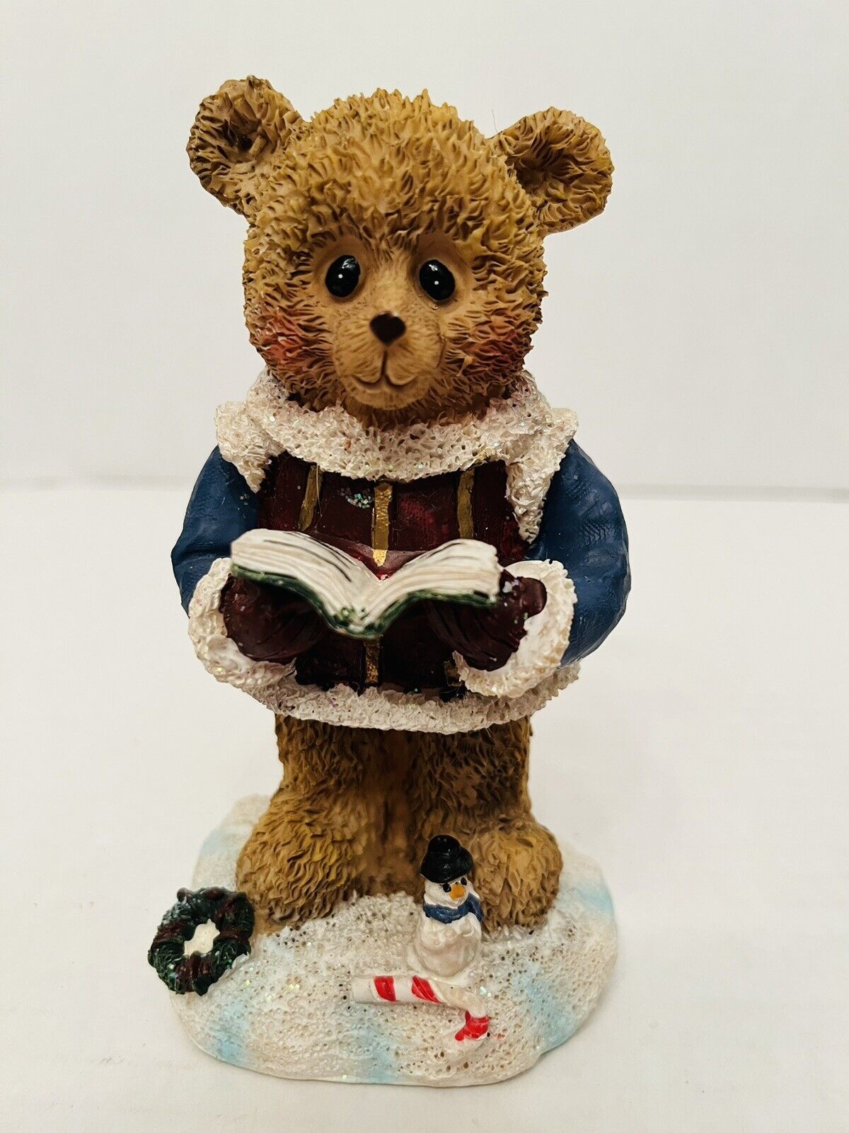 Greenbrier Teddy Bear Caroler Collectible Figurine 5\