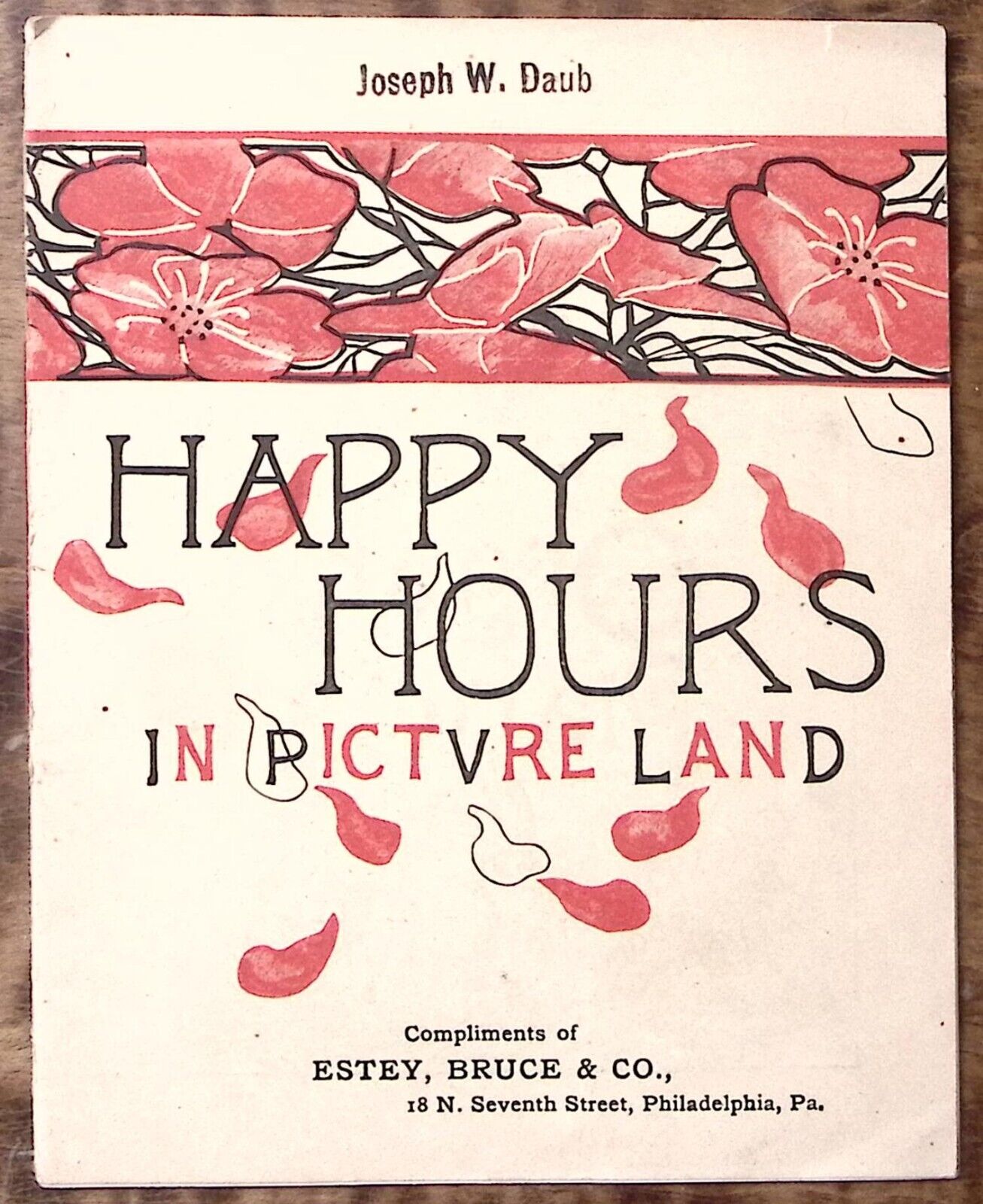 1880s HAPPY HOURS IN PICTURE LAND MARY AND HER LAMB ESTEY ORGAN ADVERTISINGZ5408
