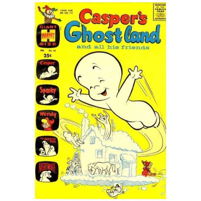 Casper's Ghostland (1958 series) #34 in VG minus condition. Harvey comics [k;