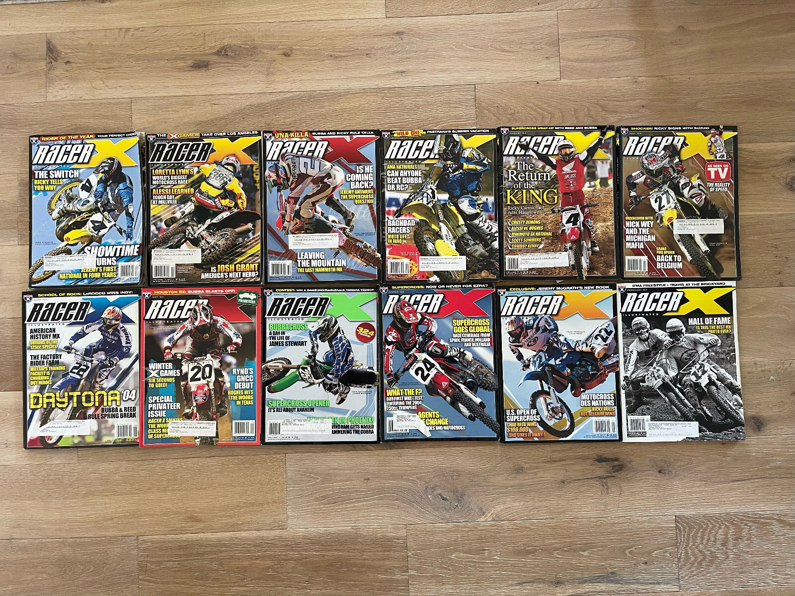 Lot of 12 Racer X  Magazines Full Year 2004