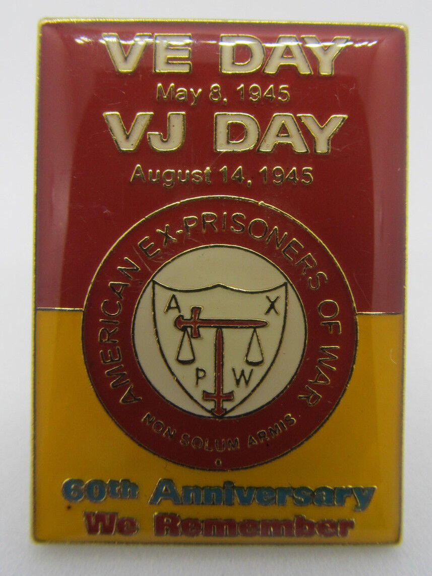 VE VJ Day memorial lapel pin 60 year anniversary WW2 POW Victory history veteran