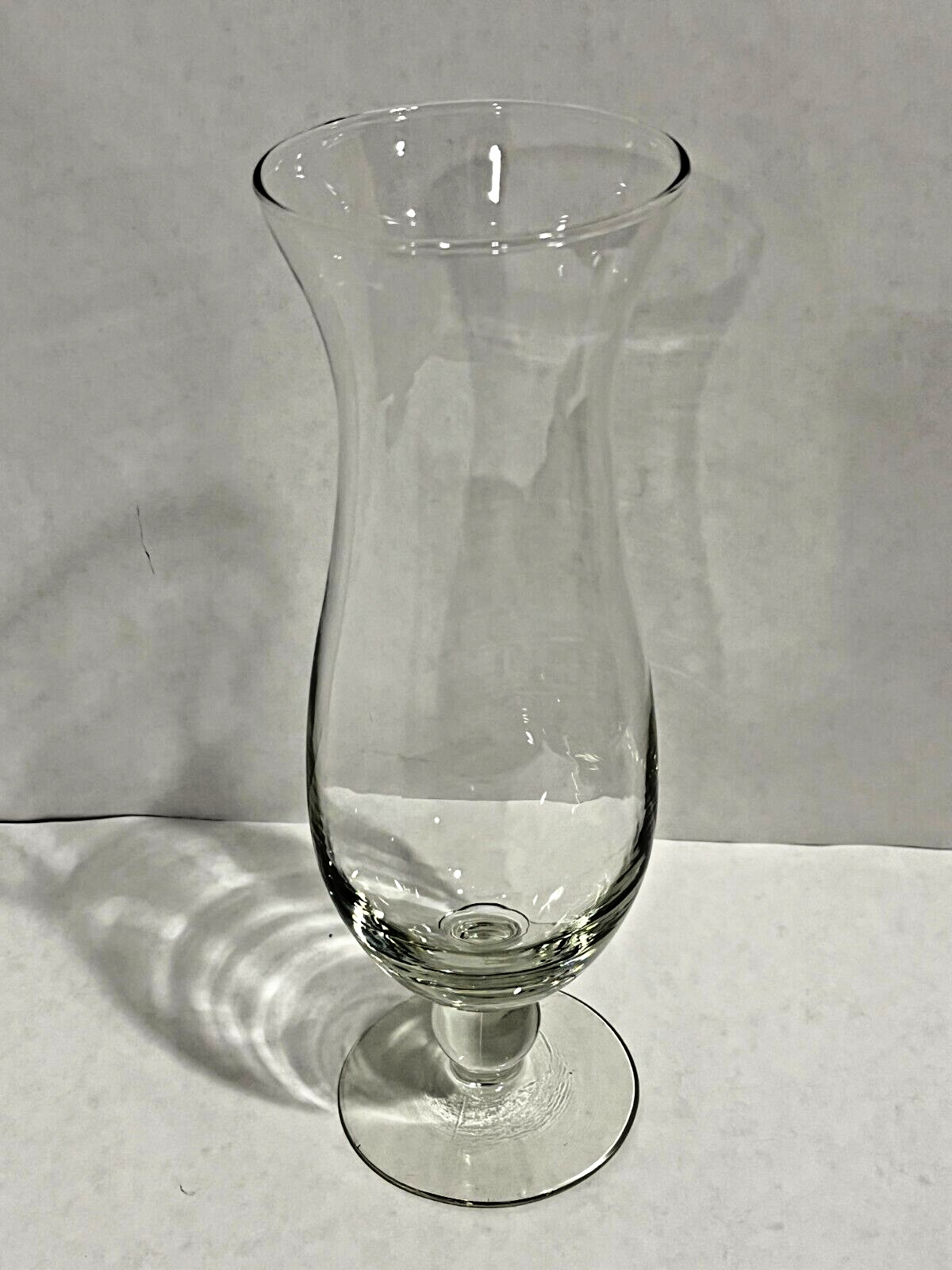 Clear pedestal vase, Glass, 10 1/2\