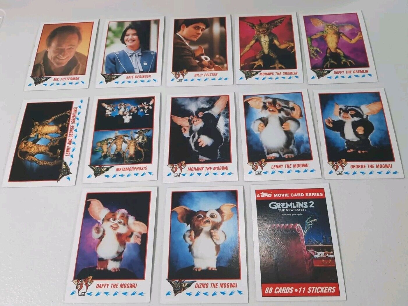 Gremlins 2 Movie Collectible Trading Card 1990 Topps Complete Set Lot of 88 