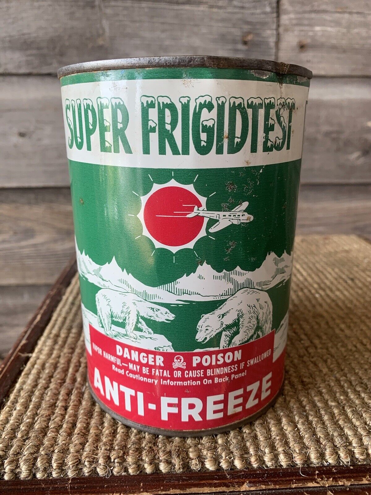 Vintage Super Frigidtest Anti-Freeze Quart Can