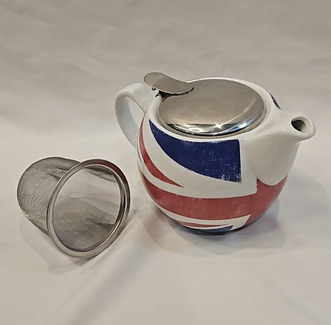 Rosanna English Single Cup Tea Pot British Stainless Steel Basket W/ Lid 