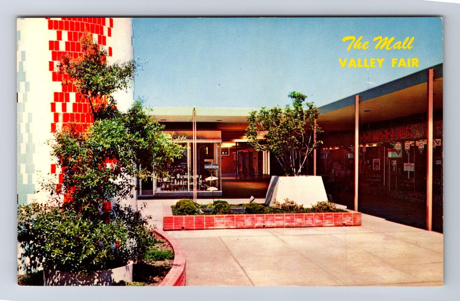 San Jose CA-California, The Mall At Valley Fair, Antique, Vintage Postcard