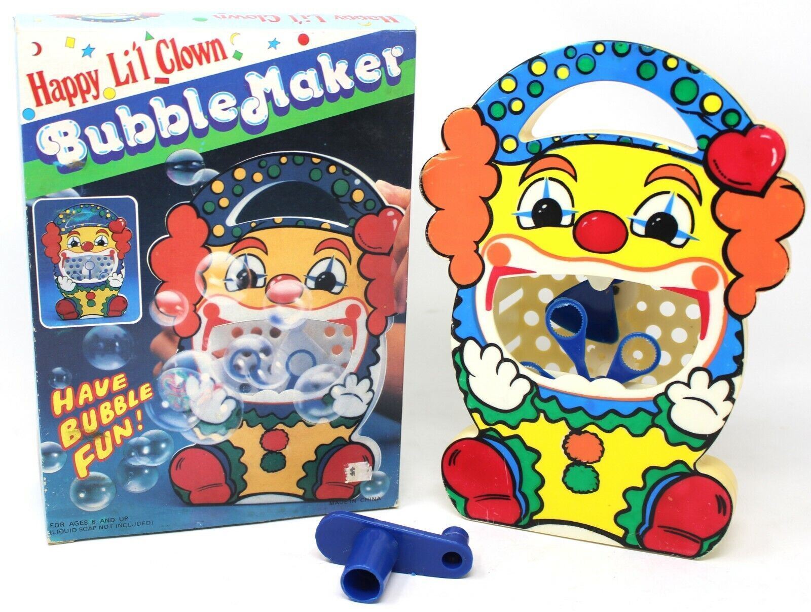 Happy Lil  Little Clown Bubble Maker Machine Vintage 1980s Very Rare