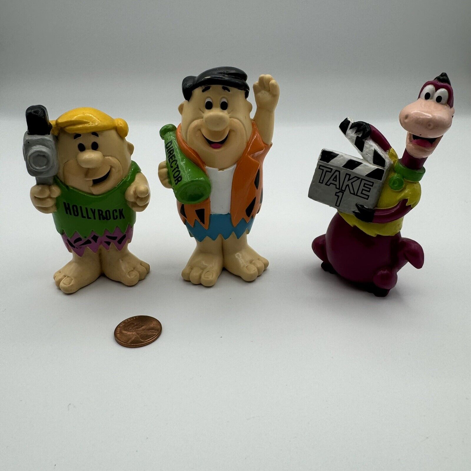 1992 Hanna Barbera The Flintstones Hollyrock Figurines Set Of 3
