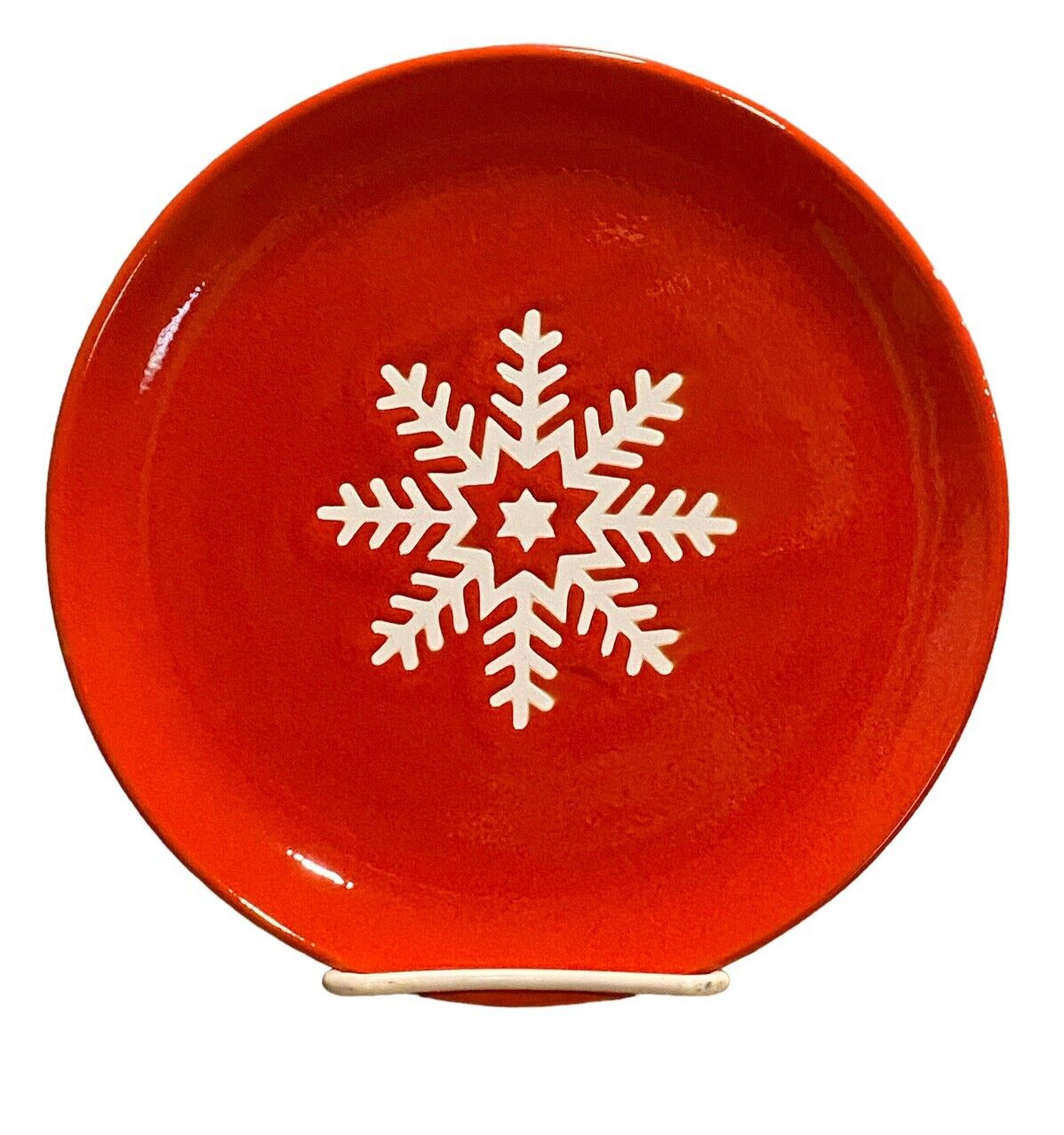 Waechtersbach Red Christmas Tree Germany Snowflake Cookie Plate 8.5\