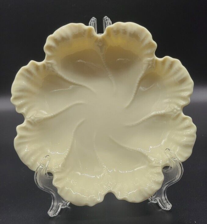 Lenox USA Porcelain Flower Shaped Bowl Embossed Beading