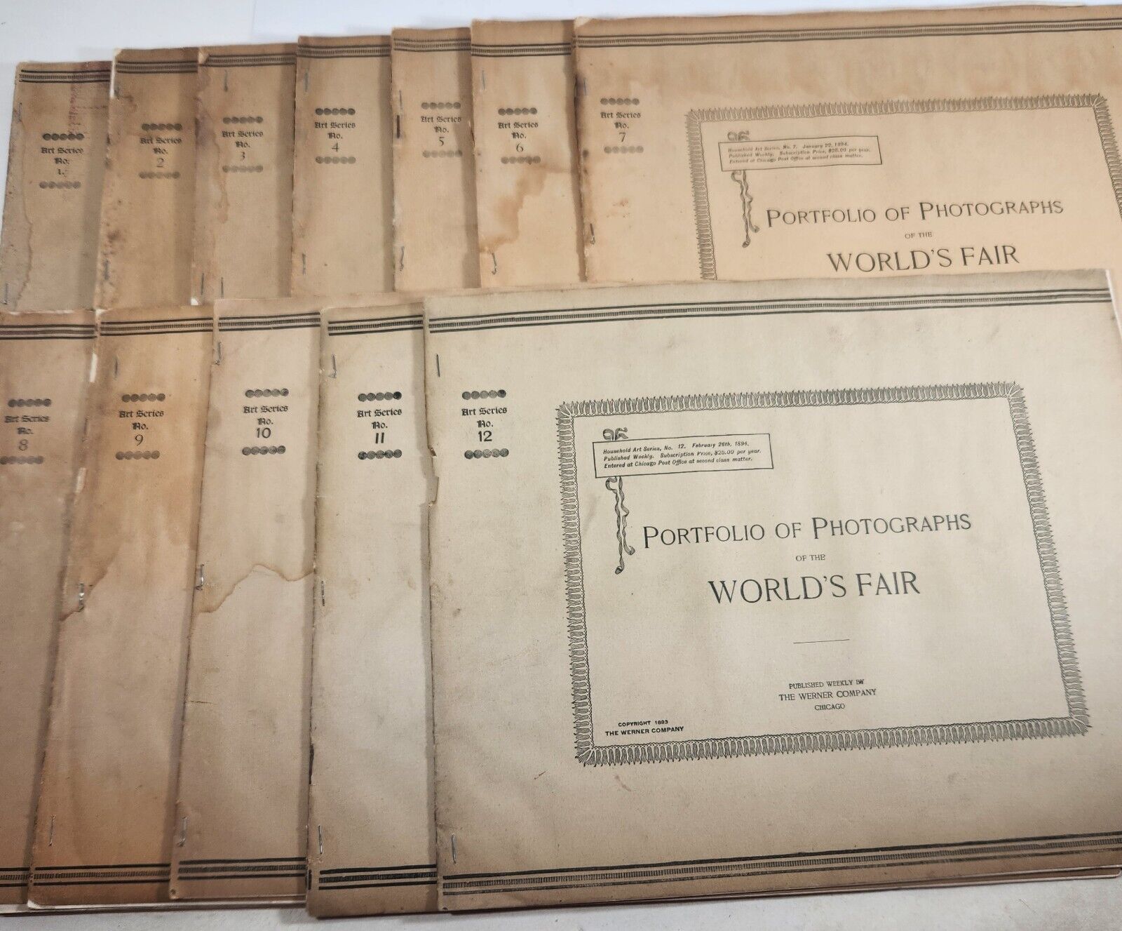 Portfolio of Photographs of the 1893 Chicago Worlds Fair Art Series No. 1 - 12