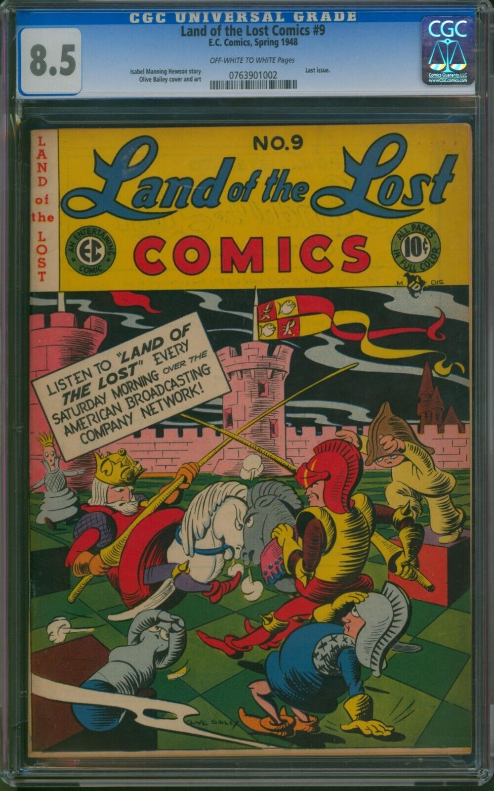 LAND OF THE LOST COMICS #9 (1948) ⭐ CGC 8.5 ⭐ Rare Golden Age EC Comic