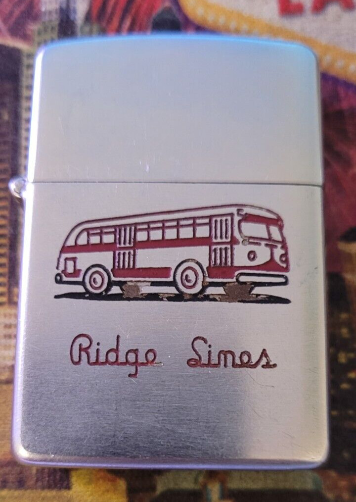1940\'s Ridge Lines Bus 5 barrel Hinge Zippo